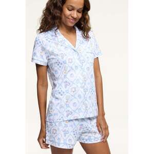 Roller Rabbit Starry Nights Lattice Polo Pajamas Size LBLUE / L